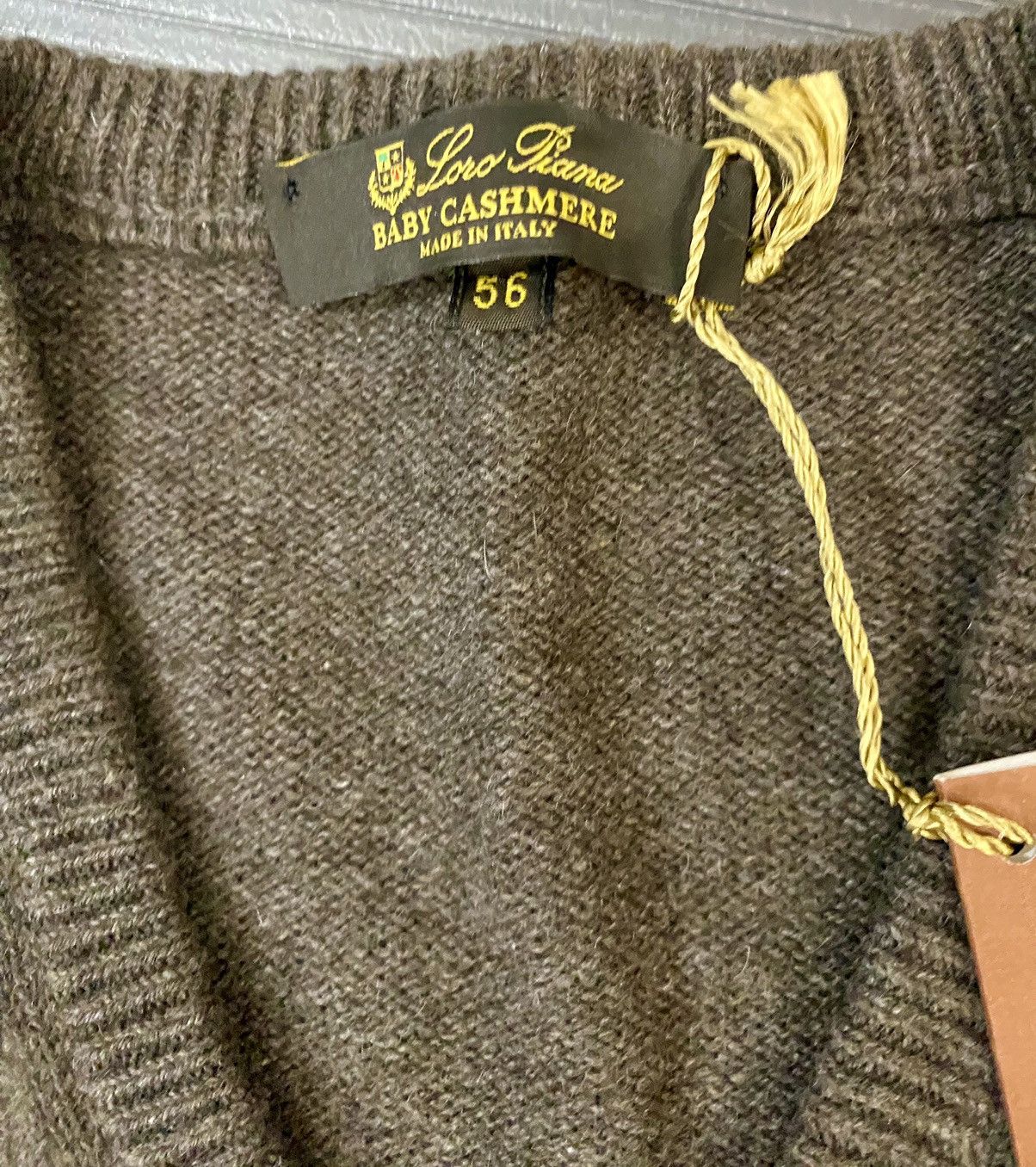 Loro Piana Loro Piana 🇮🇹 Brown Melange 6 ply Baby Cashmere Crew 56 NEW Size US XL / EU 56 / 4 - 8 Thumbnail