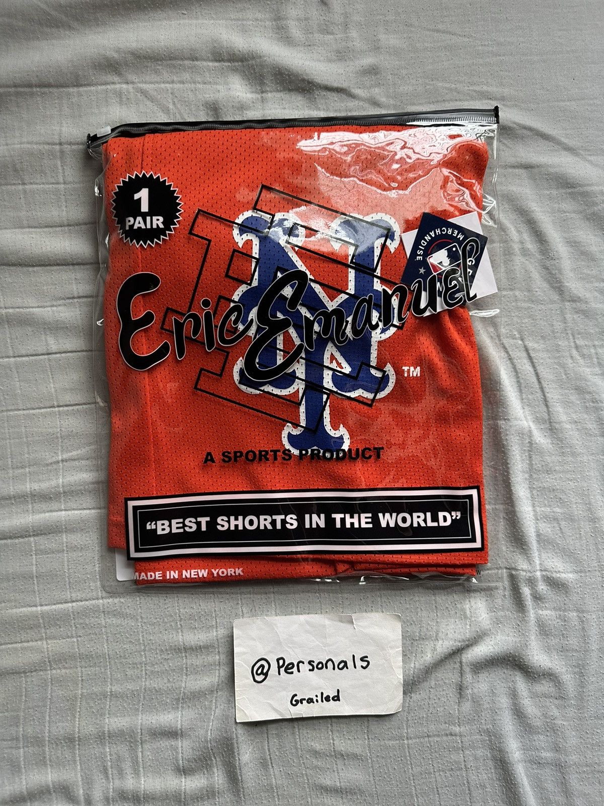 Eric Emanuel × MLB NEW Eric Emanuel Subway Shorts Mets XL Size US 36 / EU 52 - 2 Thumbnail