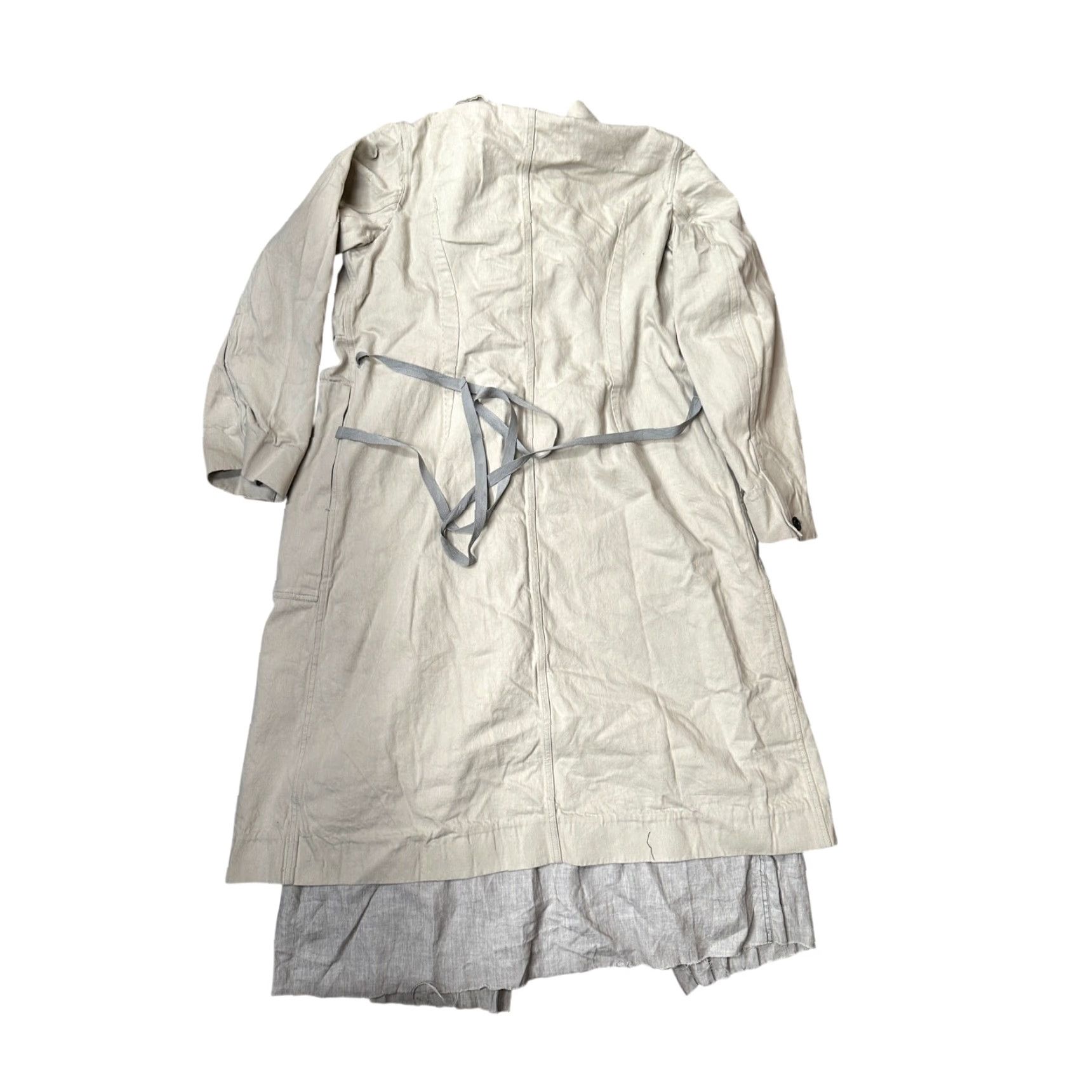 G-Star G-Star Raw Research GSRR Selvedge Dust Coat Womens Large D19098-C671-150 Beig e Overcoat Coat Linen Inner New title Size L / US 10 / IT 46 - 3 Thumbnail
