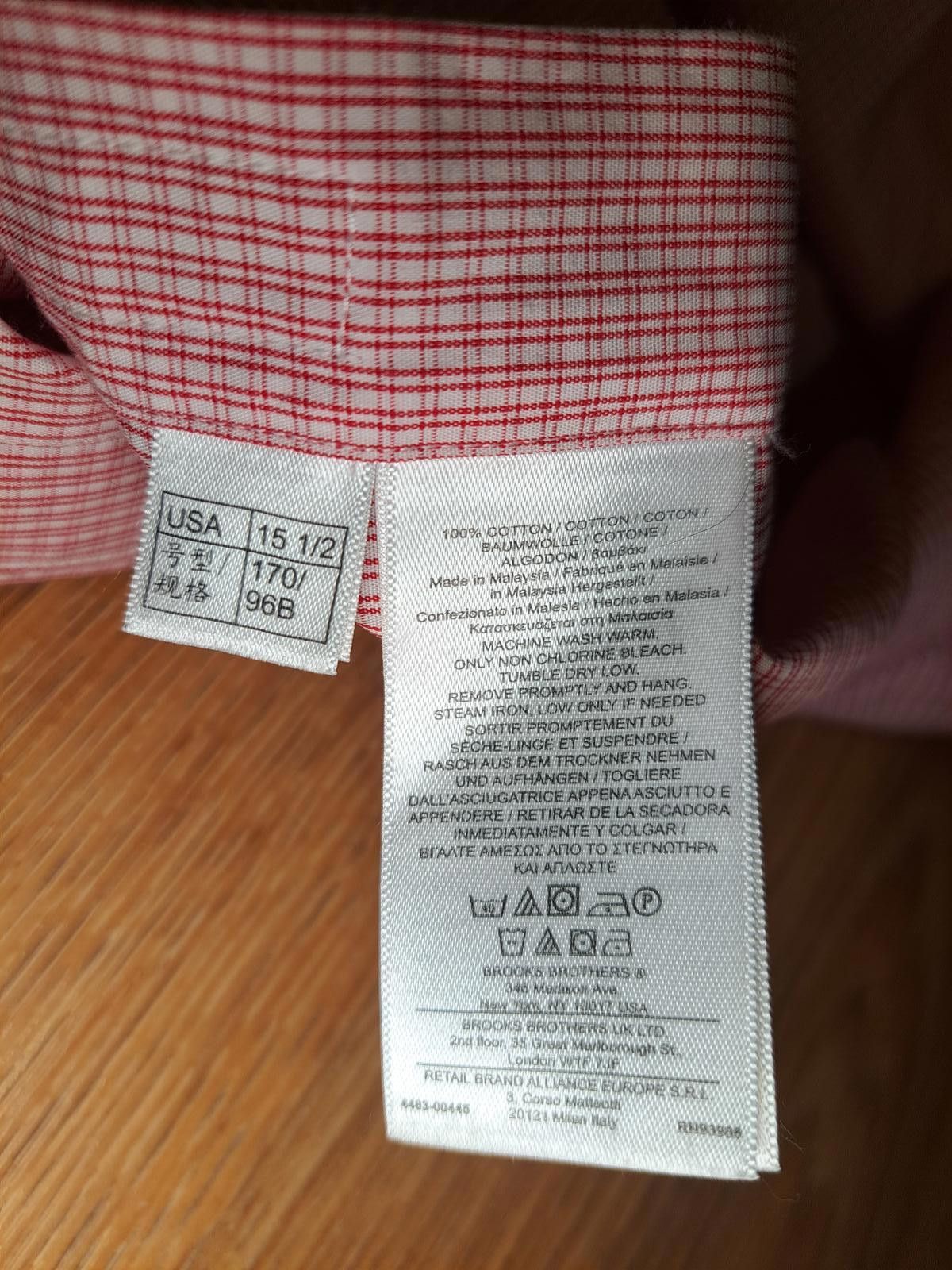 Brooks Brothers Brooks Brothers Button Up Shirt Medium 15.5-32/33 Red Plaid Size US M / EU 48-50 / 2 - 3 Thumbnail