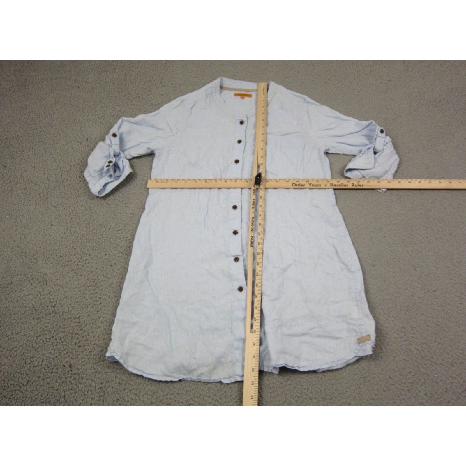 Vintage British India Adventurer Shirt Dress Womens 7 Blue 100% Linen Button Up Summer Shirt Dress Womens 7 Blue Linen Button Up 90s City Casual Vintage No Size M / US 6-8 / IT 42-44 - 6 Thumbnail