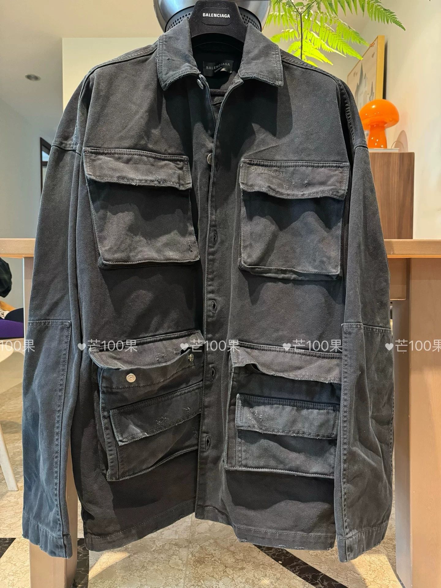 Balenciaga Balenciaga 24 Distressed Six-Pocket Denim Jacket Size US M / EU 48-50 / 2 - 1 Thumbnail