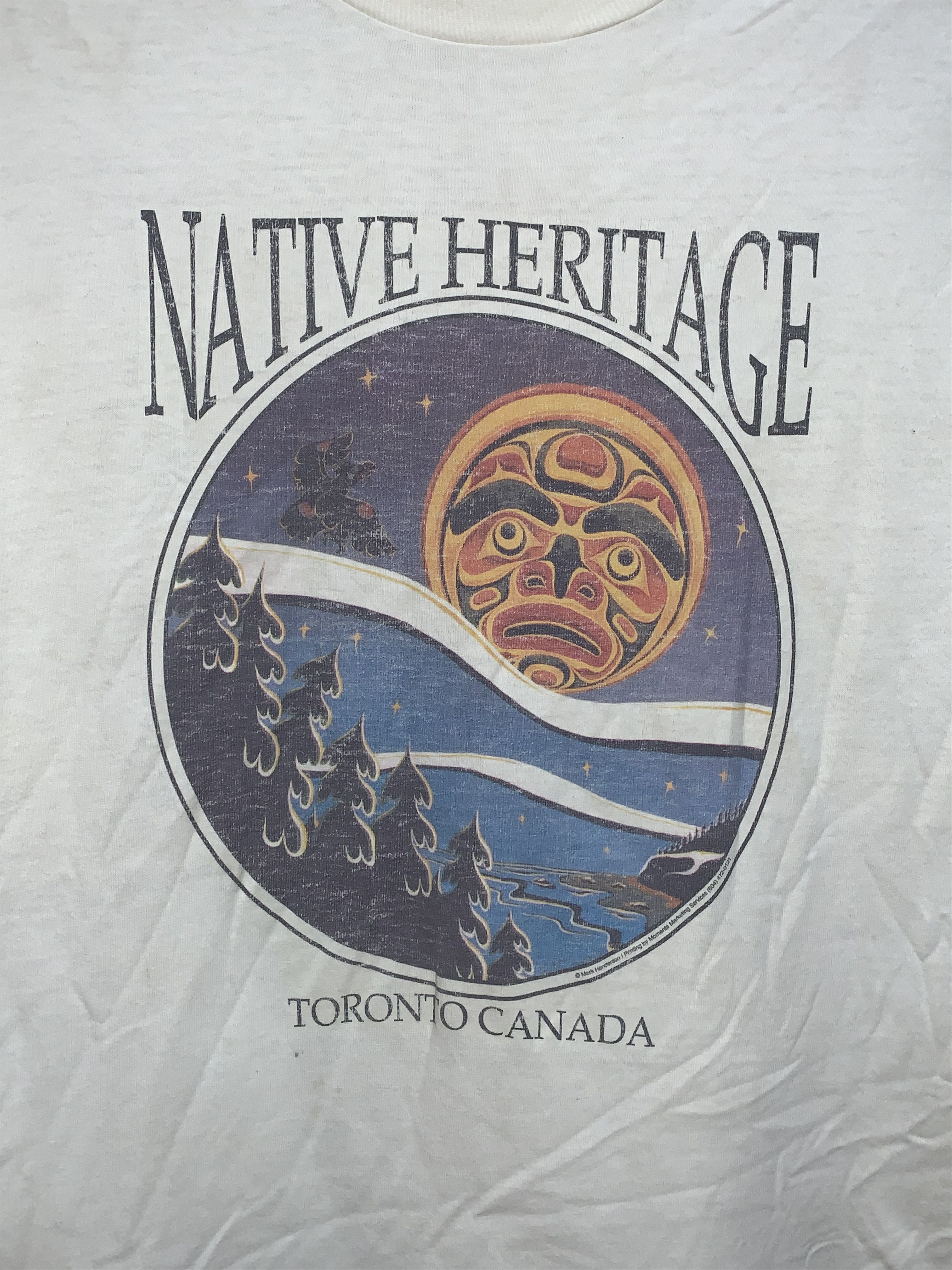 Fruit Of The Loom Single stitch"Native Heritage Toronto Canada"graphic Size US XL / EU 56 / 4 - 2 Thumbnail