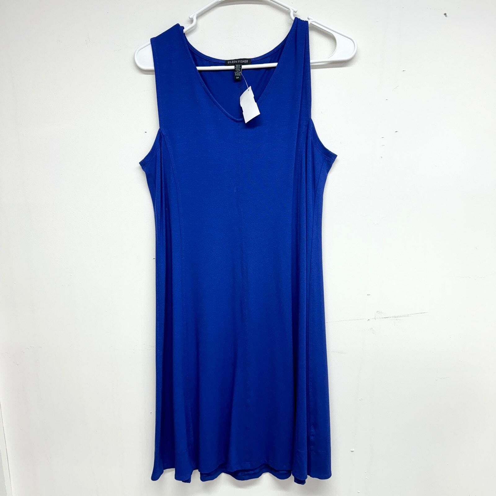 Eileen Fisher Eileen Fisher Tunic V Neck Electric Tank Dress Size Small Size S / US 4 / IT 40 - 2 Thumbnail