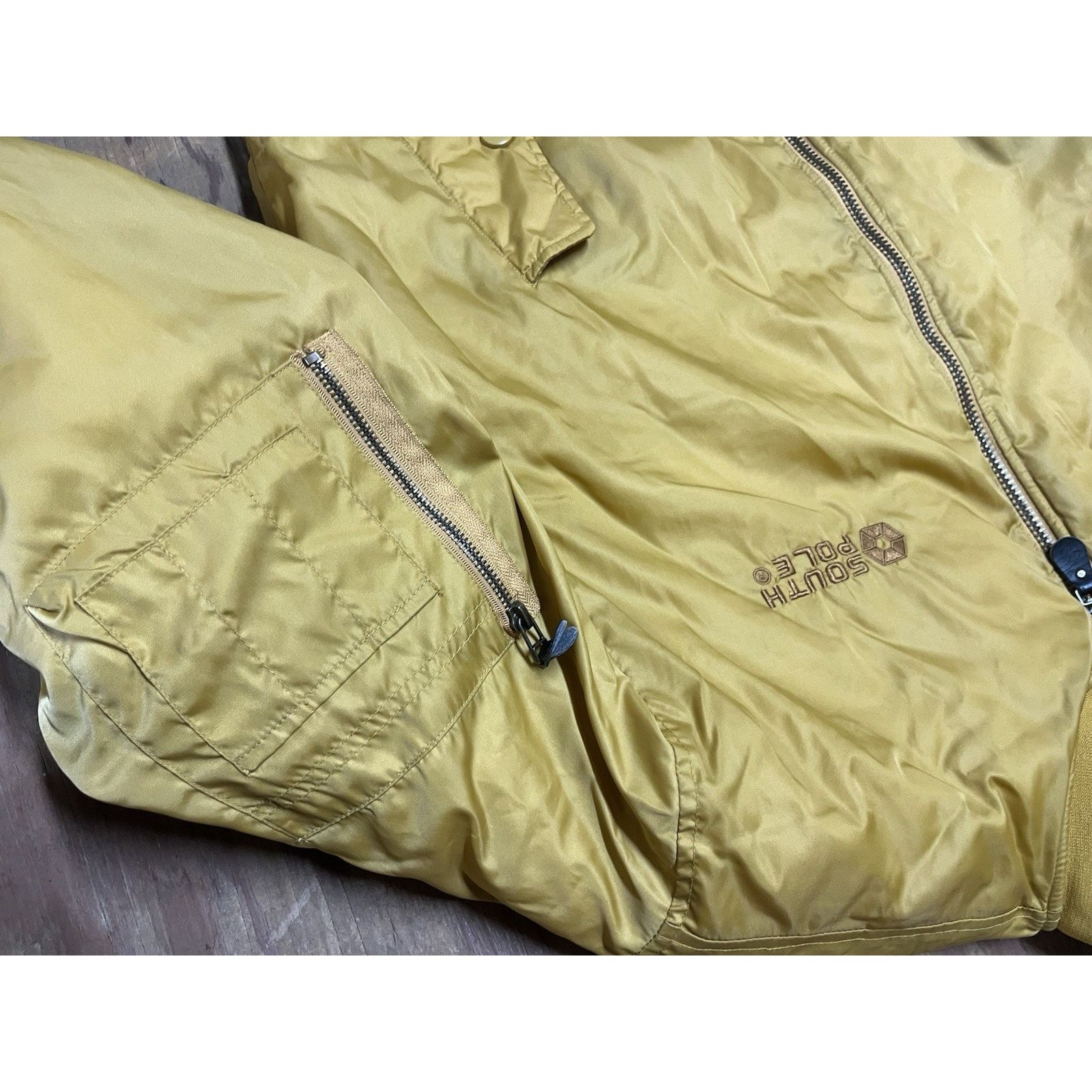 Southpole VTG Southpole Reversible Bomber /Puffer Jacket Brown/ Yellow Size US XXL / EU 58 / 5 - 5 Thumbnail