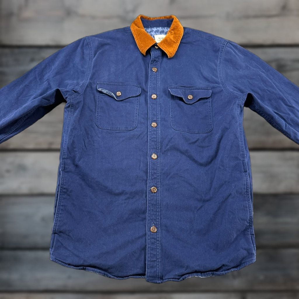 Lands' End Lands' End Shirt Men M Blue Corduroy Button Up Long Sleeve Cotton Blake Shelton 90s Vintage? No Size US M / EU 48-50 / 2 - 1 Thumbnail