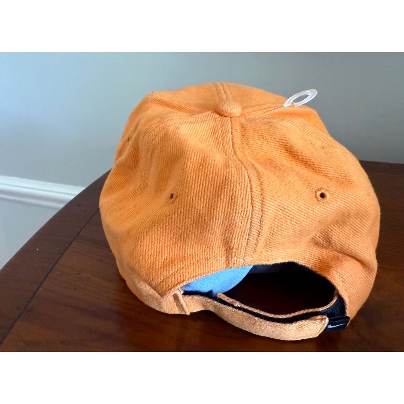 Nike VINTAGE Nike Hat Baseball Cap Unisex Adults Adjustable Orange Center Swoosh Size ONE SIZE - 3 Thumbnail