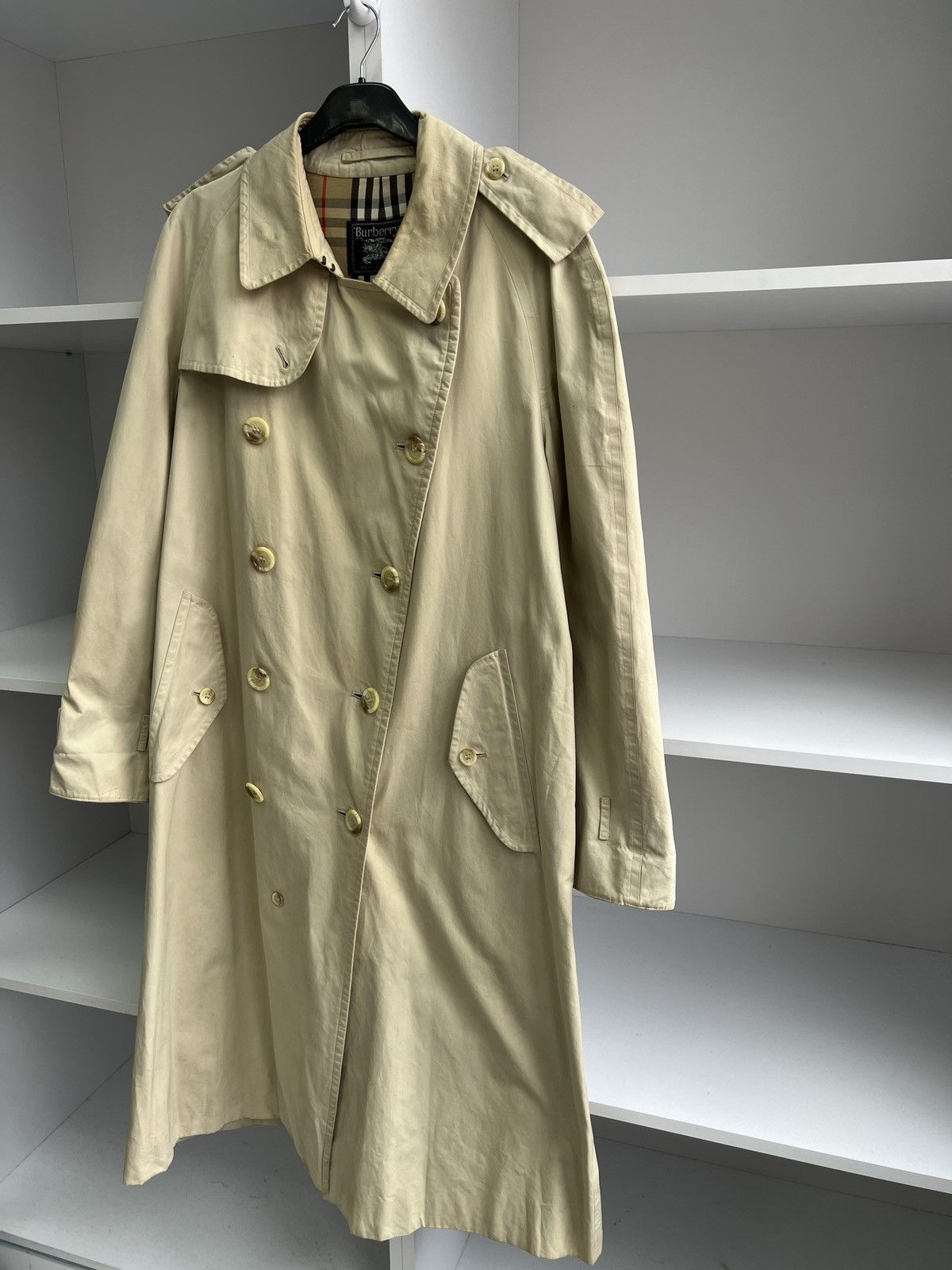 Burberry × Vintage Vintage Burberry Nova Check Trench coat Size US M / EU 48-50 / 2 - 4 Thumbnail