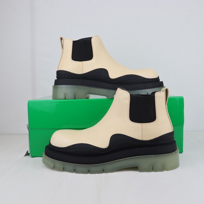 Bottega Veneta o1rshd1 Vegetal Tire Calfskin Boots in Butter Size US 9 / EU 42 - 1 Thumbnail