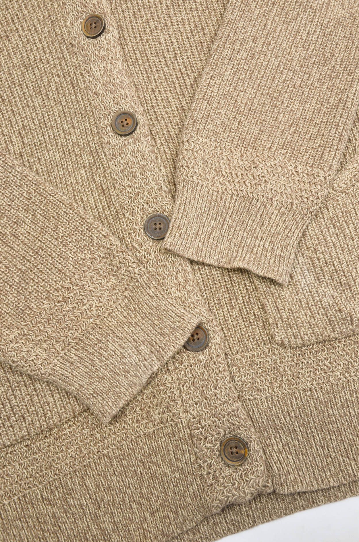 Lauren Ralph Lauren LRL Ralph Lauren Shawl Collar Cotton Cardigan Beige - Size L Size L / US 10 / IT 46 - 3 Thumbnail