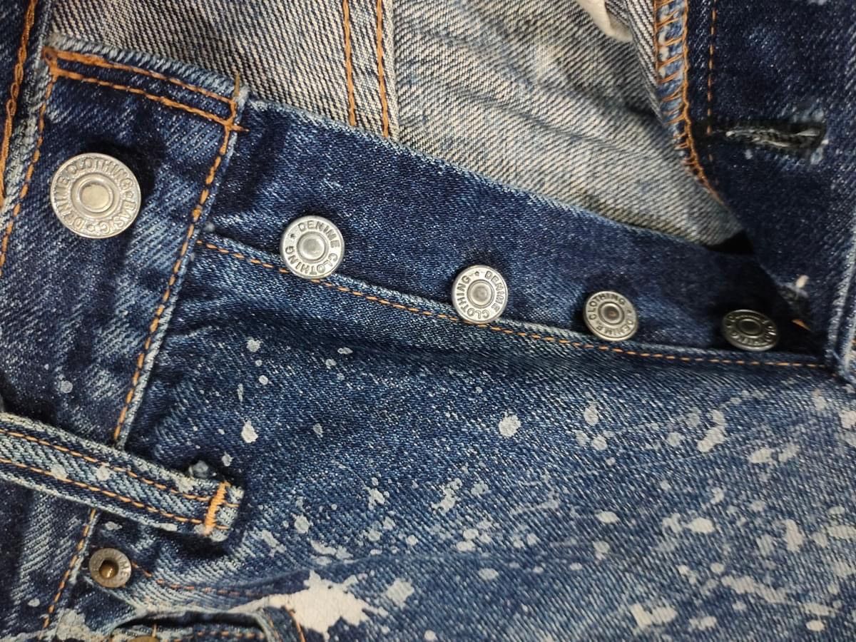 Denime × Japanese Brand Vintage Denime painter design x distressed selvedge Size US 31 - 4 Thumbnail