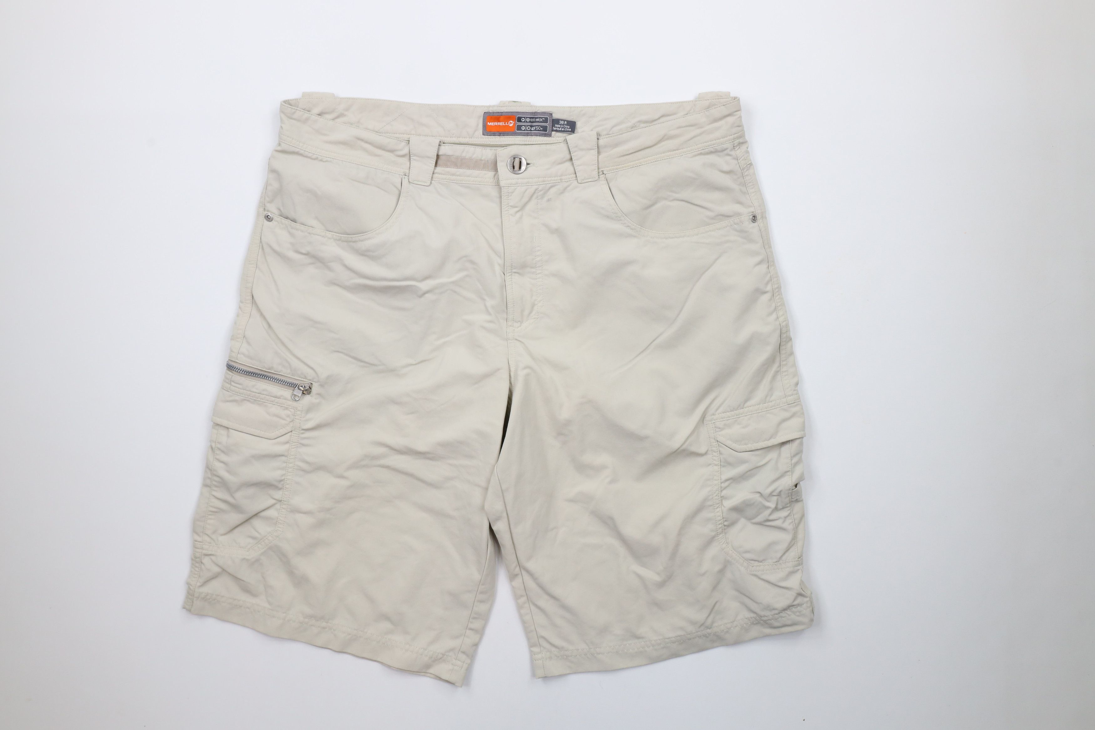 Merrell × Vintage Merrell Opti-Wick UPF 50+ Outdoor Trail Cargo Shorts Beige Size US 38 / EU 54 - 1 Thumbnail