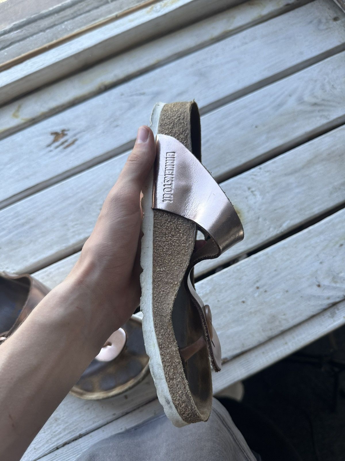 Birkenstock 🚨Vintage Birkenstock 38 pink Luxe Sandals rare slides Size US 8 / IT 38 - 7 Thumbnail