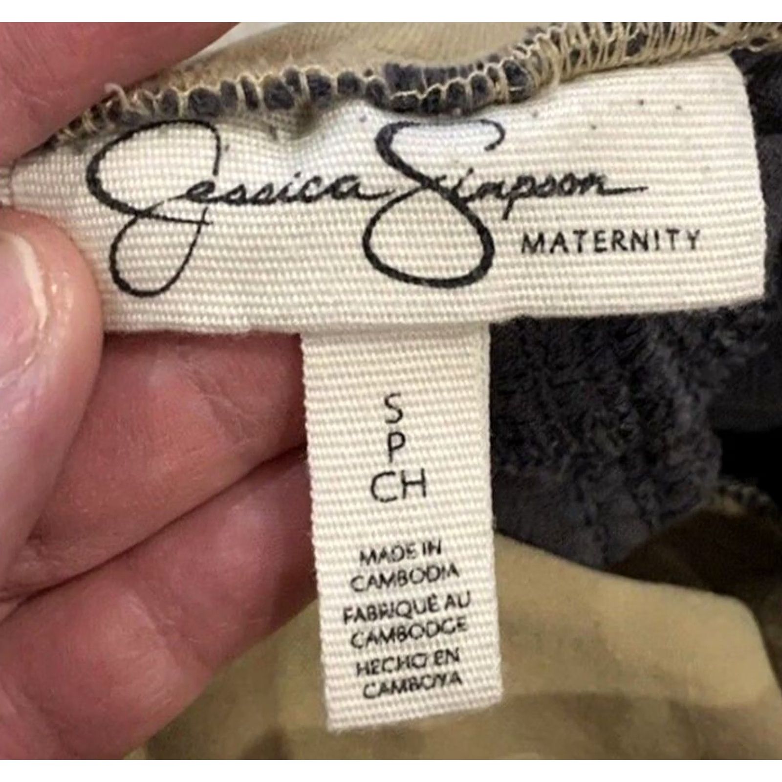 Jessica Simpson VINTAGE Jessica Simpson Maternity Corduroy Pants Gray Women’s S 25x28 Slimming Pockets Embroidered Logo Cotton Spandex Fall Winter Slimming Size 28" / US 6 / IT 42 - 6 Thumbnail