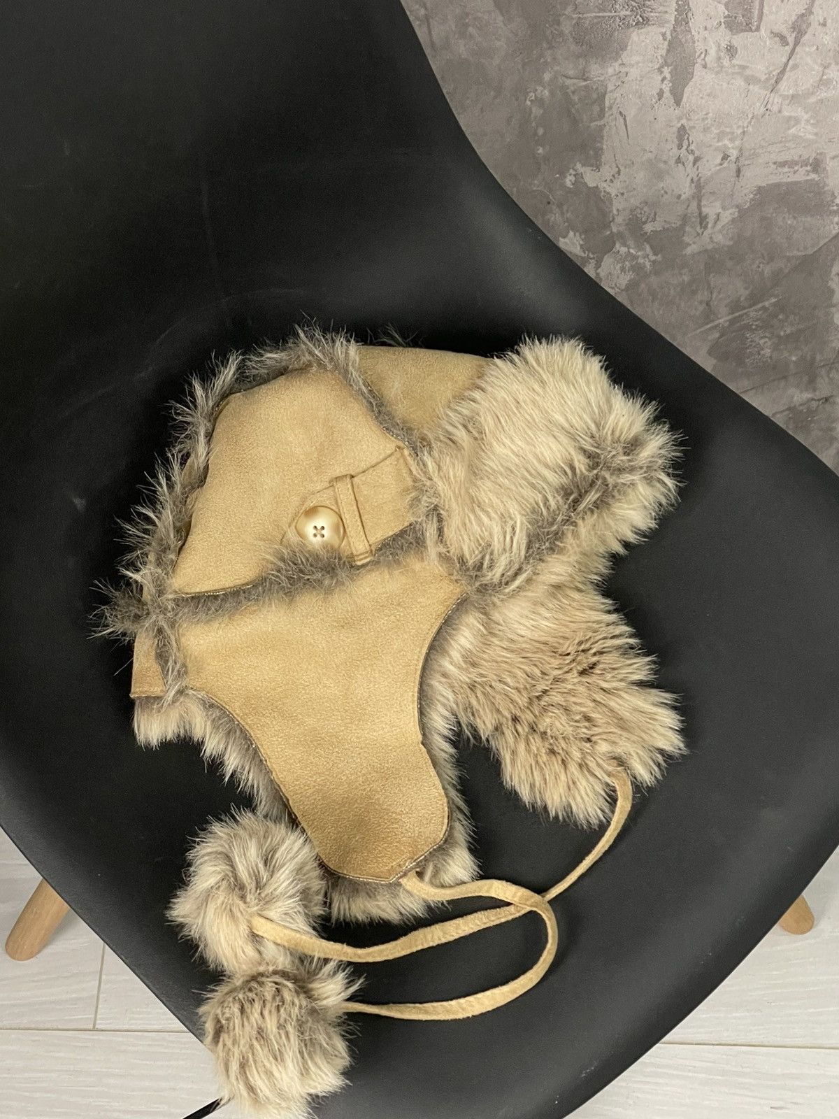 20471120 × Hysteric Glamour × Japanese Brand Y2K Style Mohair Fuzzy Ushanka Hat Faux Fur Size ONE SIZE - 5 Thumbnail