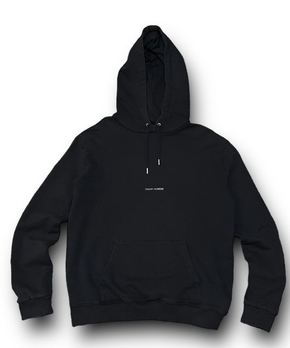 Saint laurent box top logo hoodie