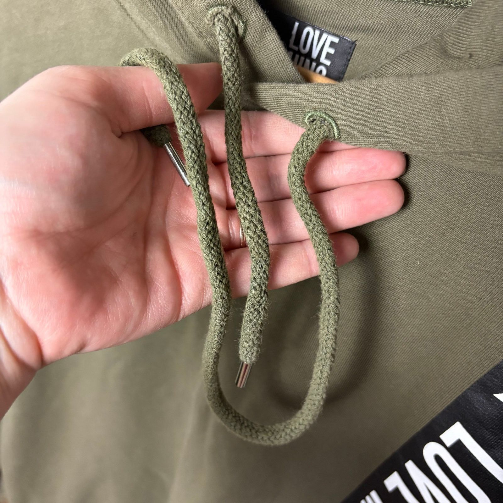 Love Moschino Love Moschino Olive Green Logo Hoodie Men’s 2XL Sweatshirt Size US XXL / EU 58 / 5 - 6 Thumbnail