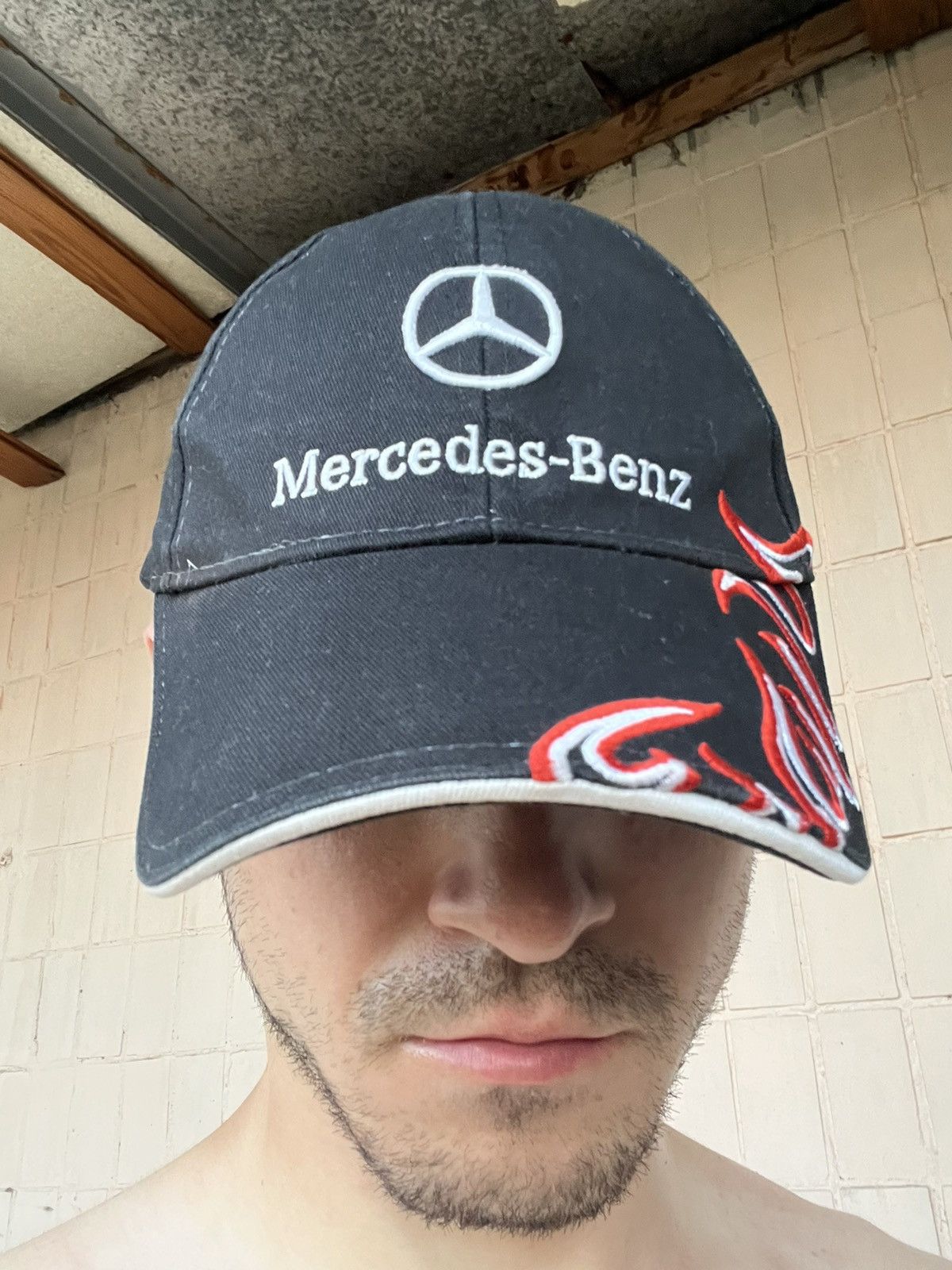 Mercedes-Benz Vintage Hat Mercedes Benz Flames Archival Cap Y2K Size ONE SIZE - 20 Thumbnail