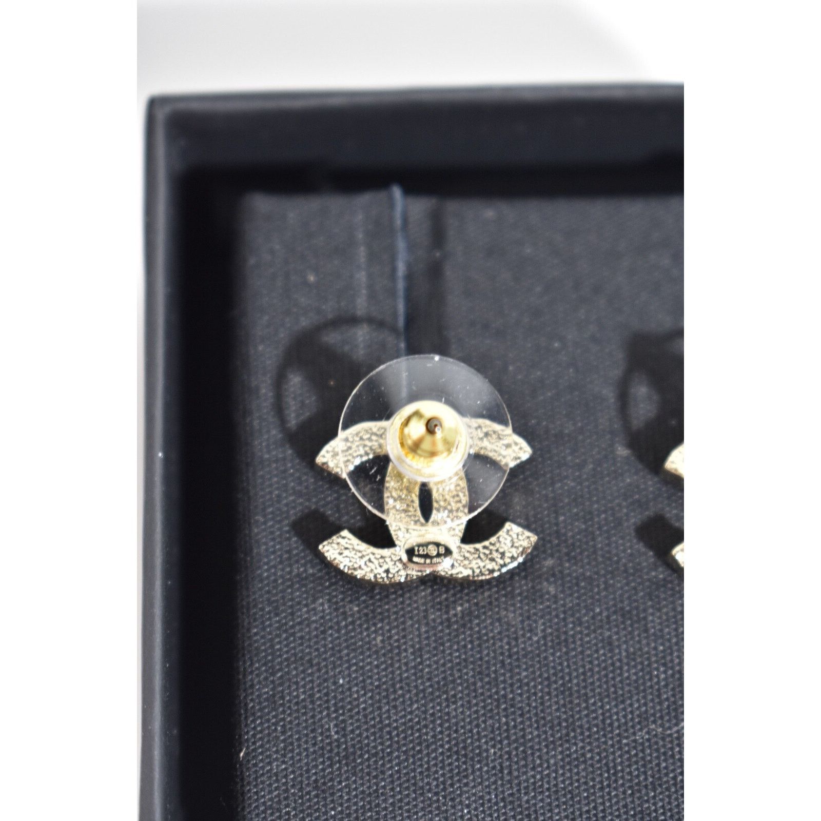 Chanel Chanel Gold Pearl White Crystal Statement Stud Earrings Size ONE SIZE - 12 Thumbnail