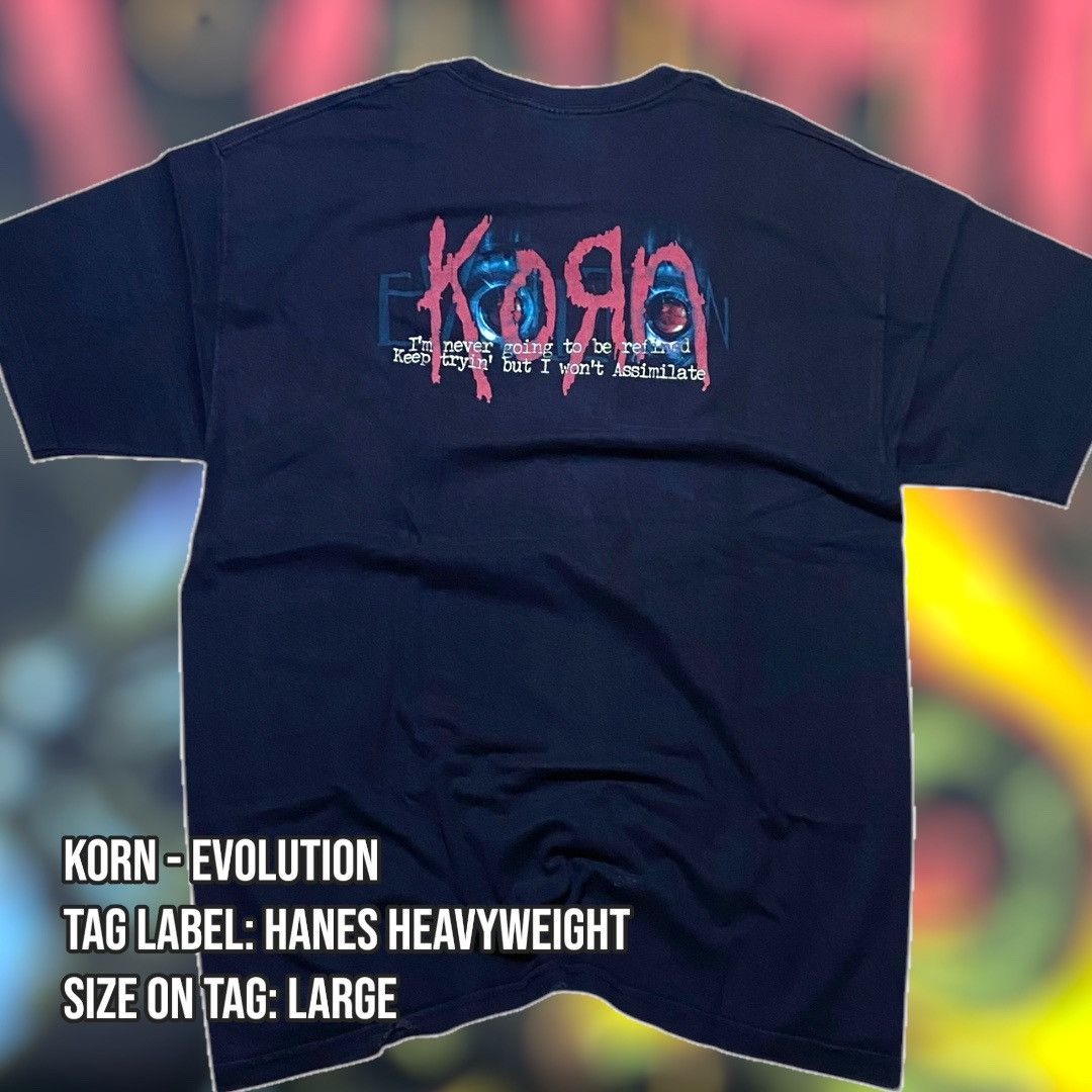 Band Tees × Hanes Korn Evolution Band Tee Size US L / EU 52-54 / 3 - 2 Thumbnail