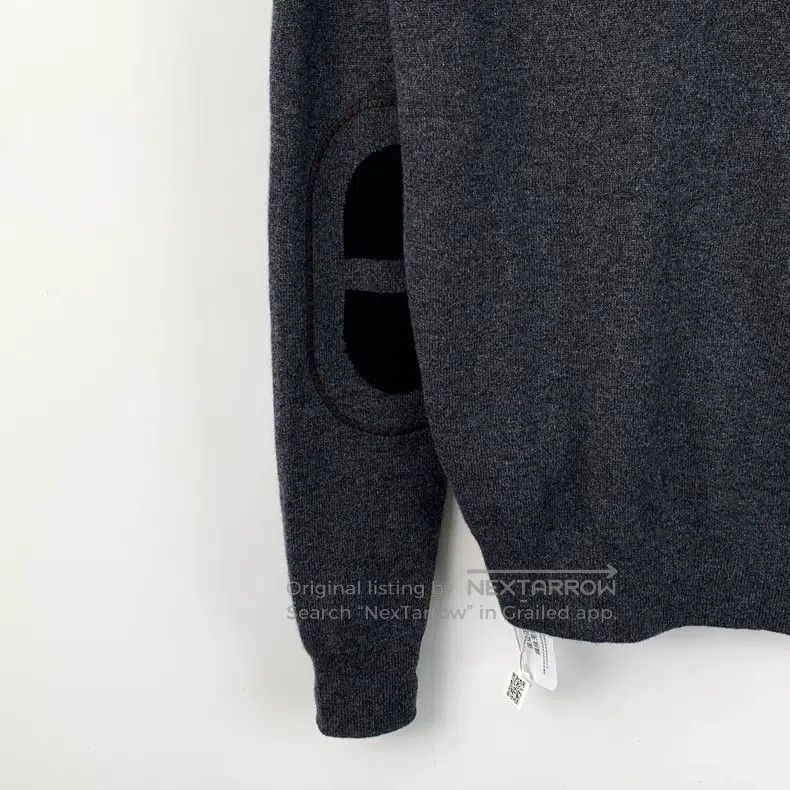 Hermes Hermes Dark Gray Cashmere Hooded Drawstring Zip-Up Long Sl Size US S / EU 44-46 / 1 - 5 Thumbnail