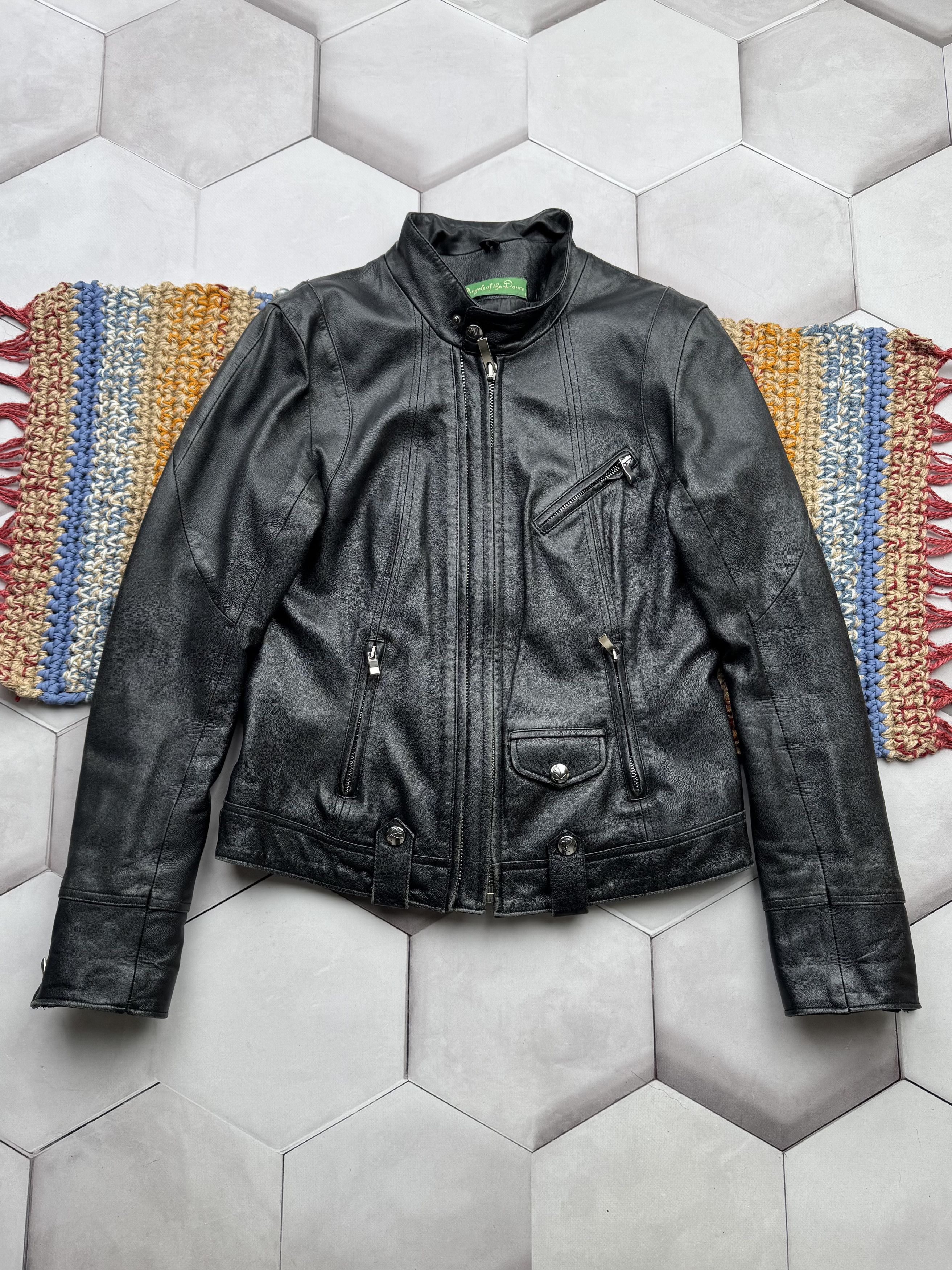 Vintage Cropped Leather Jacket A134