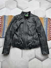 Vintage Cropped Leather Jacket A134