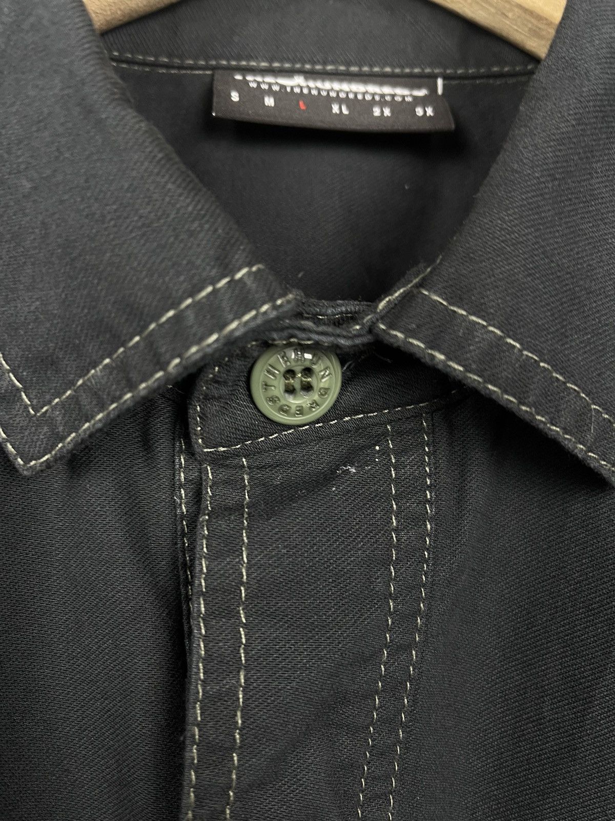 The Hundreds The Hundreds Y2K Black Cotton 1/2 Button Shirt Men’s Size L Size US M / EU 48-50 / 2 - 6 Thumbnail