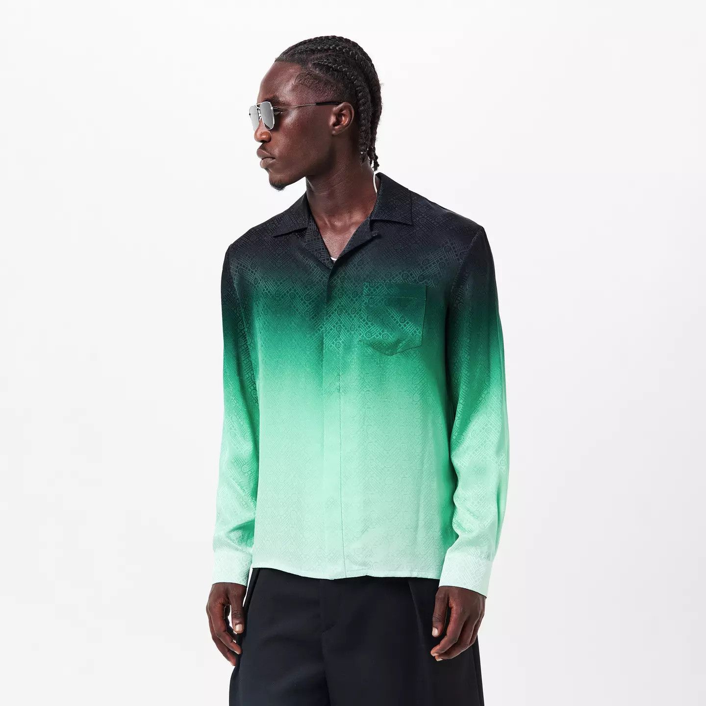 Casablanca o1g2r1mq0426 Mono Long Sleeve Relaxed Fit Bowling Shirt Size US M / EU 48-50 / 2 - 3 Thumbnail