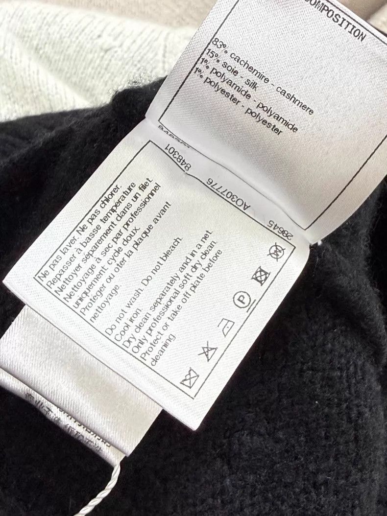Chanel Chanel Long-sleeved knitted sweater with black coco letter Size XXS / US 00 / IT 34 - 8 Thumbnail