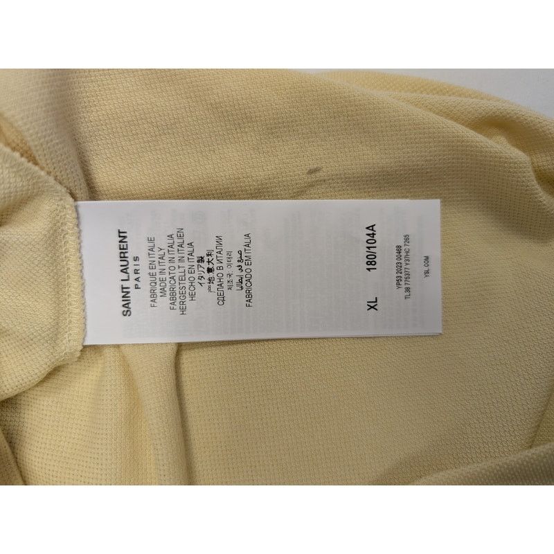 Saint Laurent Paris o1rshd1 Polo Sans Manches Broderie Vest in Cream Size US XL / EU 56 / 4 - 11 Thumbnail