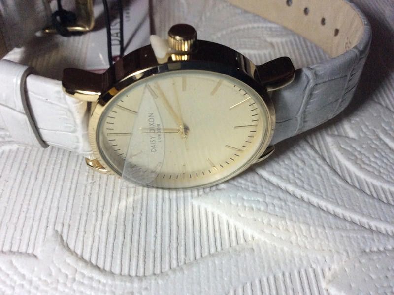 Designer Daisy Dixon ladies gold dial grey leather strap watch Size ONE SIZE - 6 Thumbnail