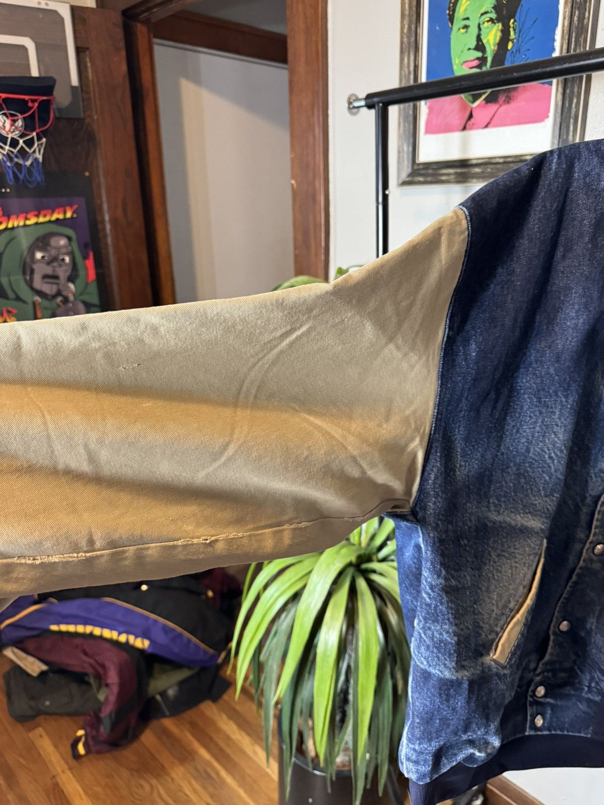 Vintage Vintage Two Tone Denim Jacket Size US XL / EU 56 / 4 - 7 Thumbnail