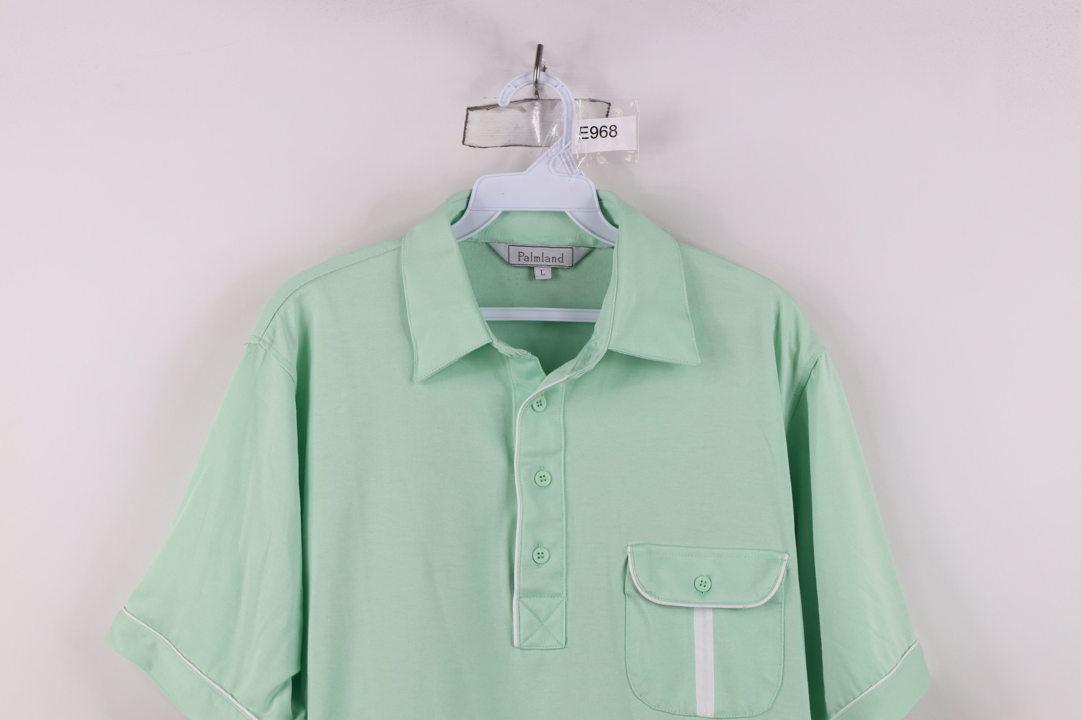 Vintage Vintage 90s Streetwear Knit Collared Golf Polo Shirt Green Size US L / EU 52-54 / 3 - 2 Thumbnail