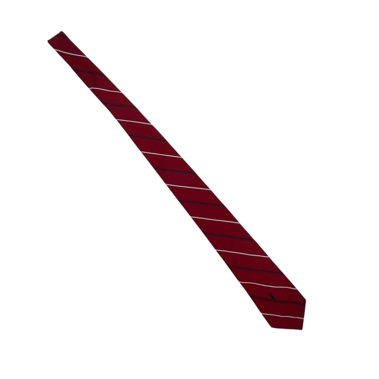 Yves Saint Laurent Vintage Yves Saint Laurent Red Silk Tie Stripes Size ONE SIZE - 2 Thumbnail