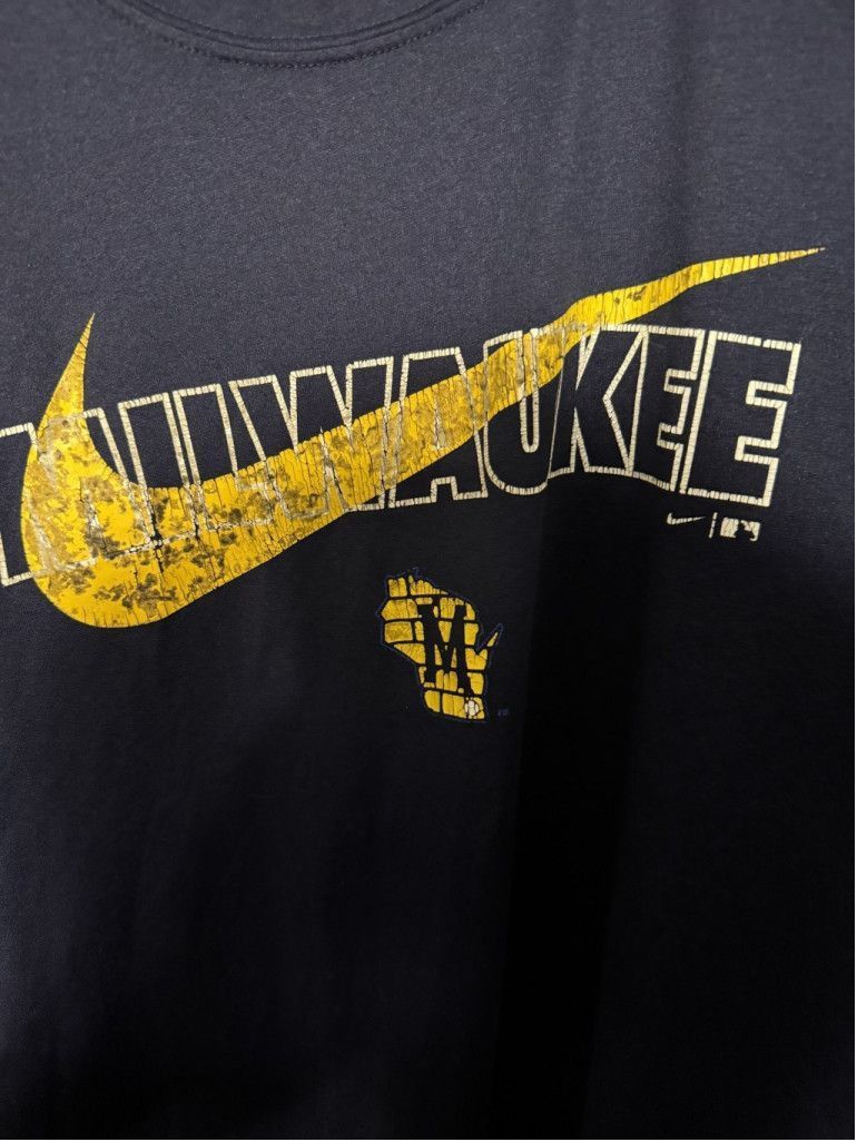 Nike Milwaukee Brewers Vintage Nike Men's Size XL t-shirt Blue Size US XL / EU 56 / 4 - 4 Thumbnail