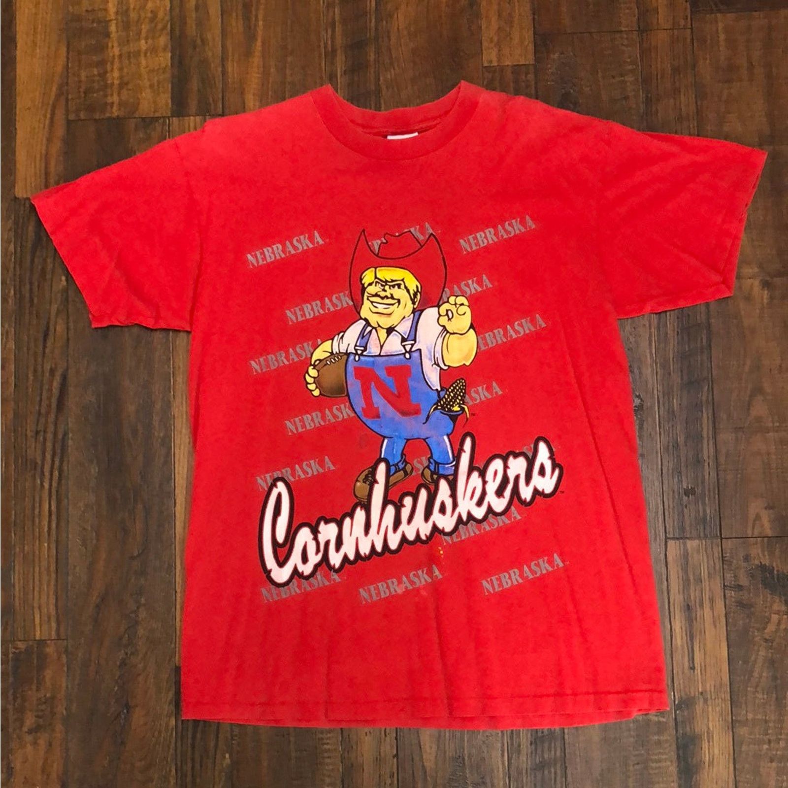 Vintage VTG 90s Nebraska Cornhuskers Big Hit Shirt XL Size US XL / EU 56 / 4 - 1 Thumbnail