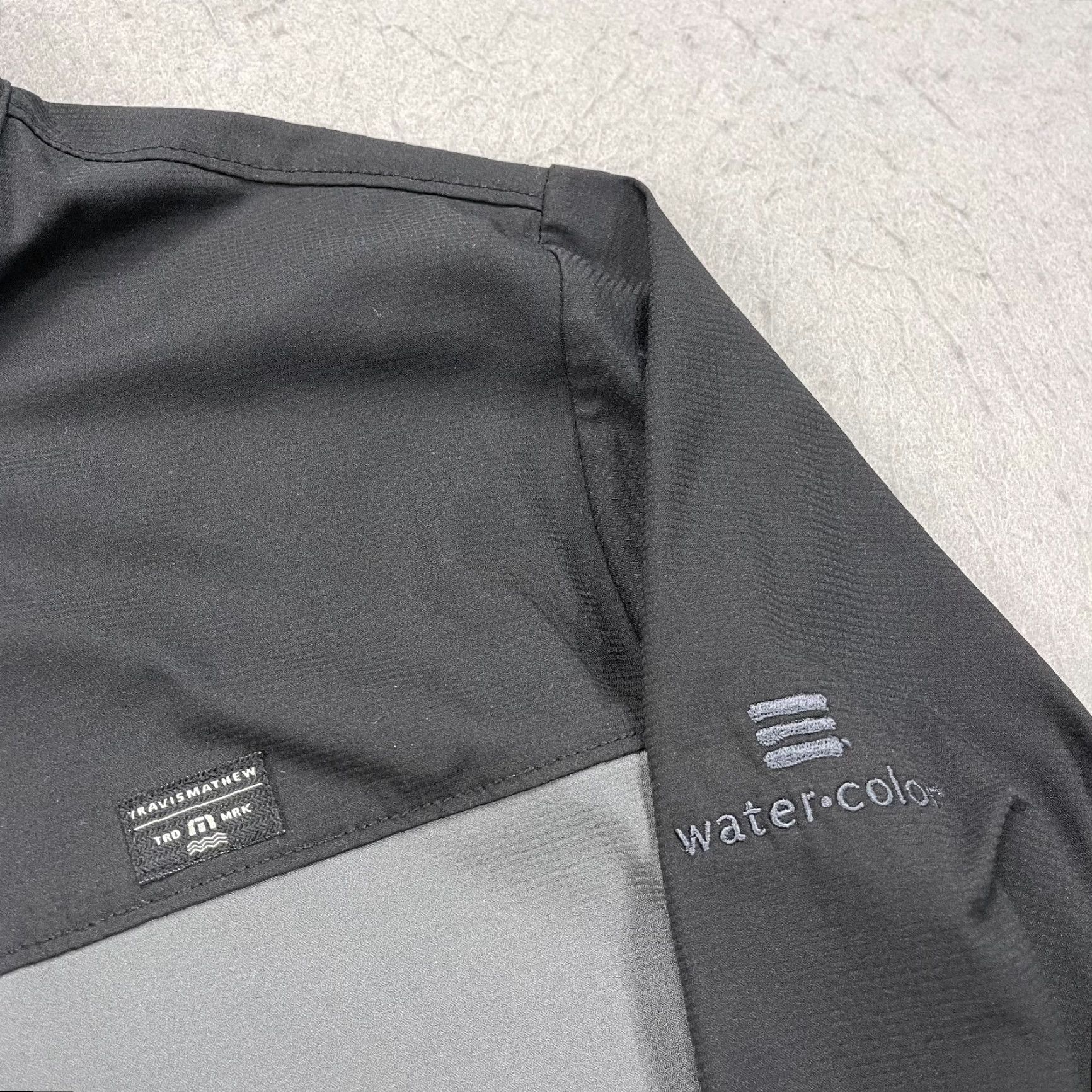 TravisMathew Travis Mathew Jacket Mens Large Black Gray Full Zip Windbreaker Golf Windbreaker Size US L / EU 52-54 / 3 - 4 Thumbnail