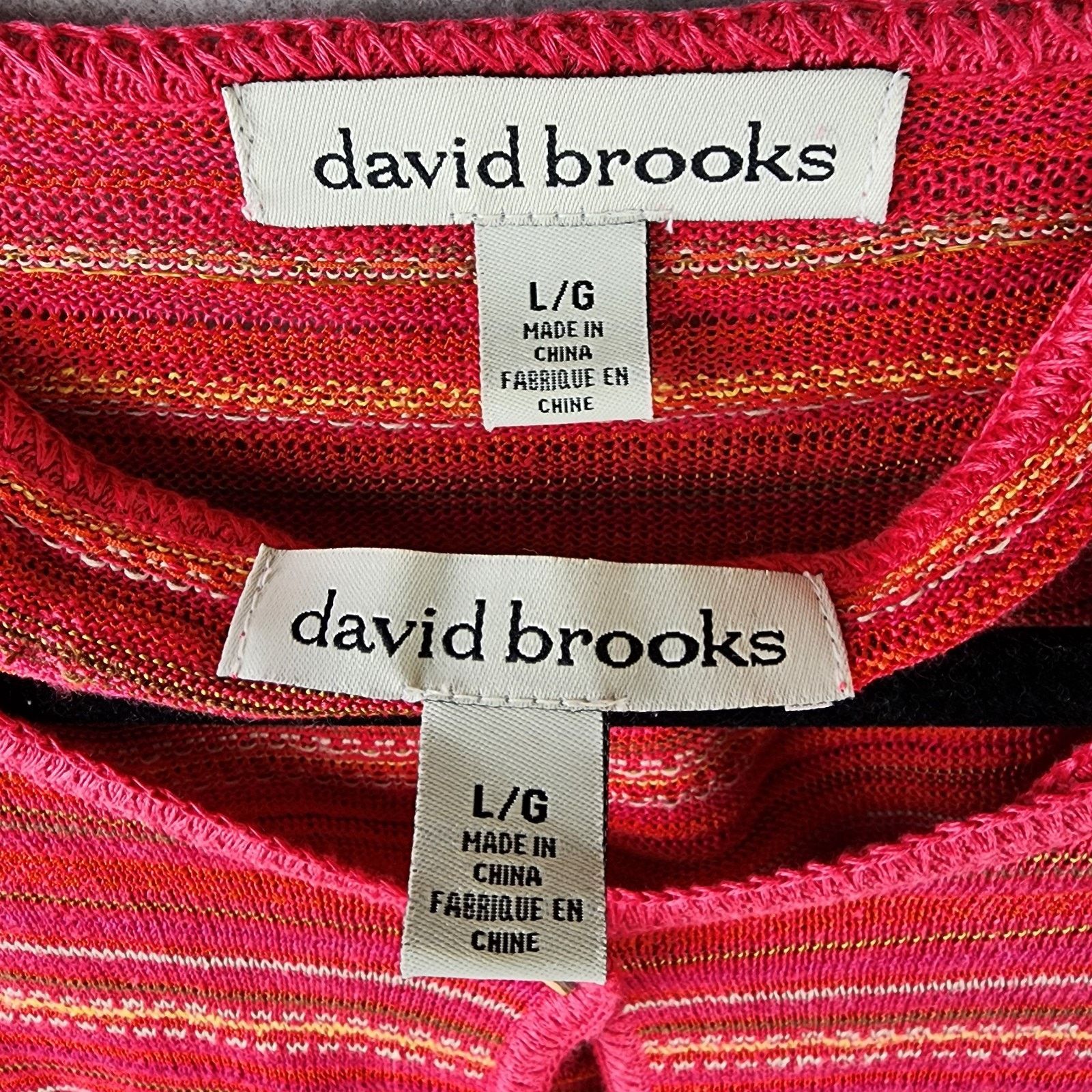 Other David Brooks Large Red Button Cardigan +Tank Top 2-Piece Set Size L / US 10 / IT 46 - 8 Thumbnail