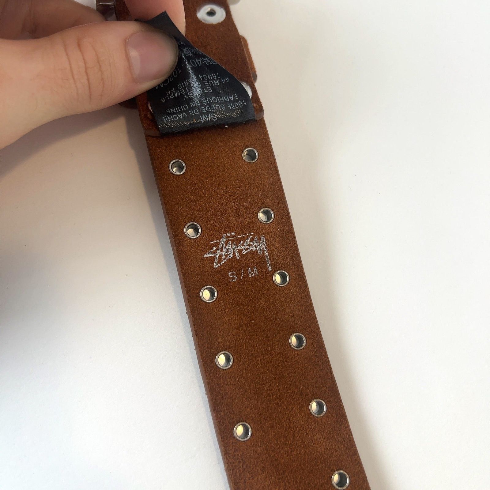 Stussy Stussy Suede 8-Ball Studded Belt Size 34 - 8 Thumbnail