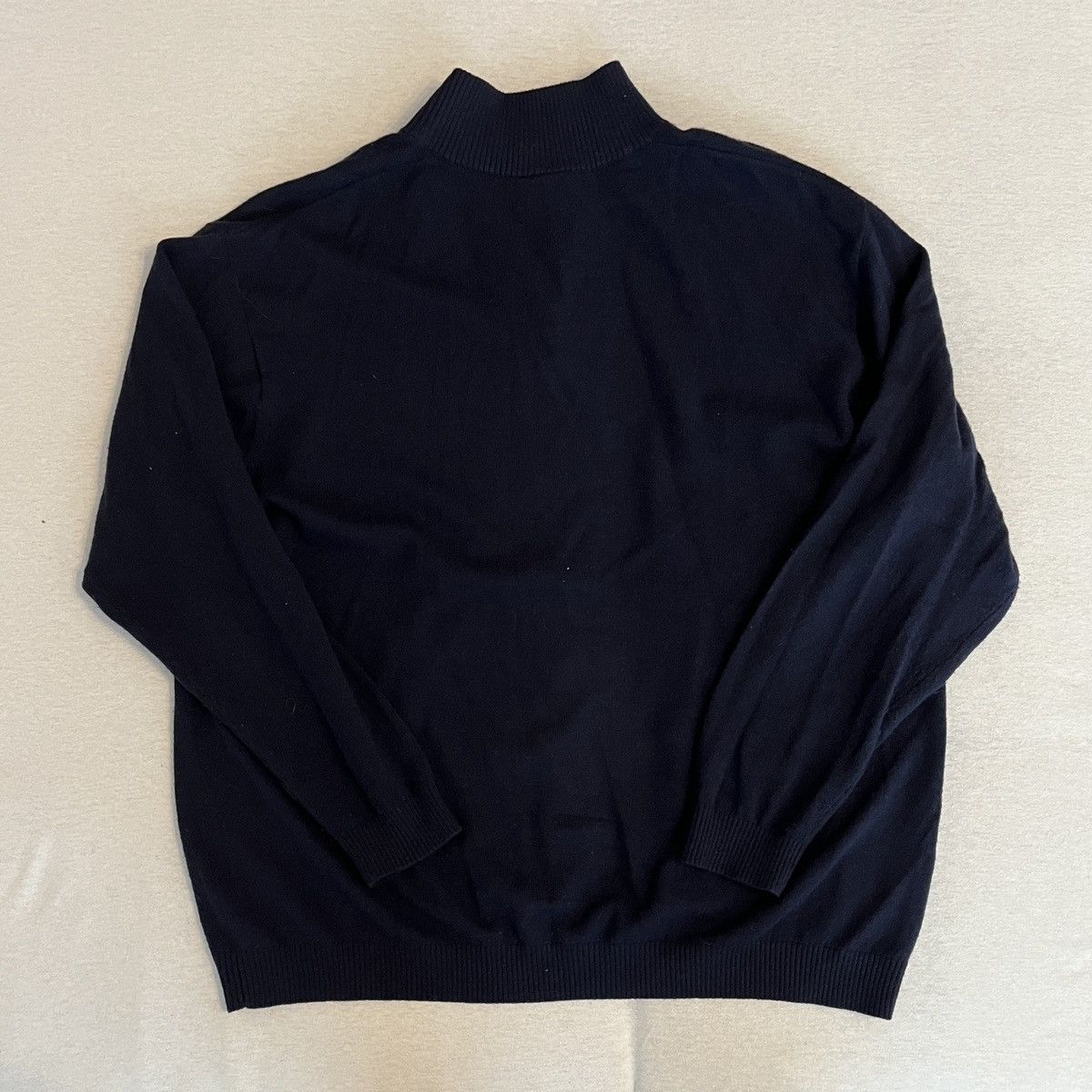 Vintage Lacoste Navy Woollen Sweater Jumper 90s Basic Retro
