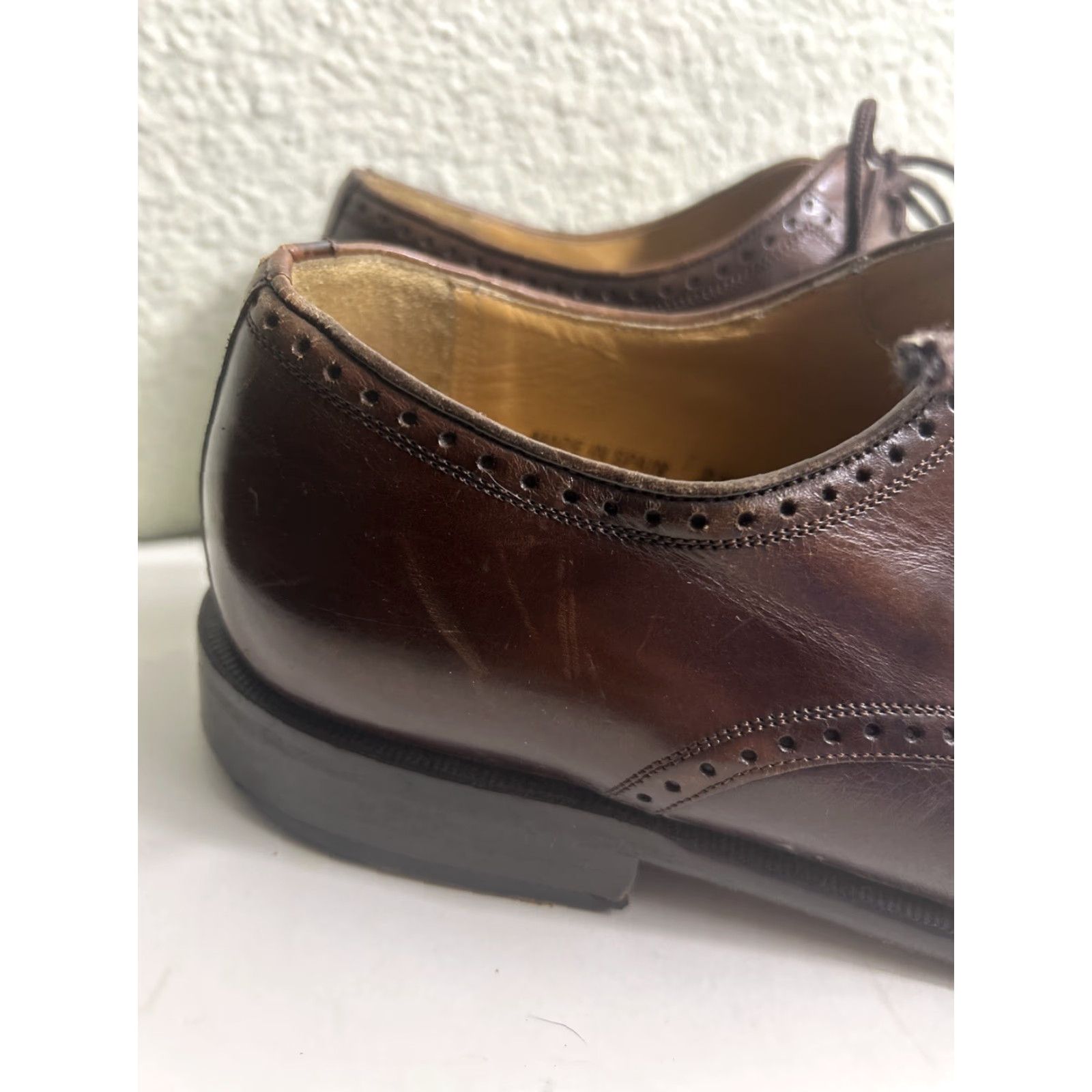 Mezlan MEZLAN Nicola Cap Toe Oxford Dress Shoes Mens 7.5 Brown Smooth & Pebbled Leather Shoes Size ONE SIZE - 2 Thumbnail