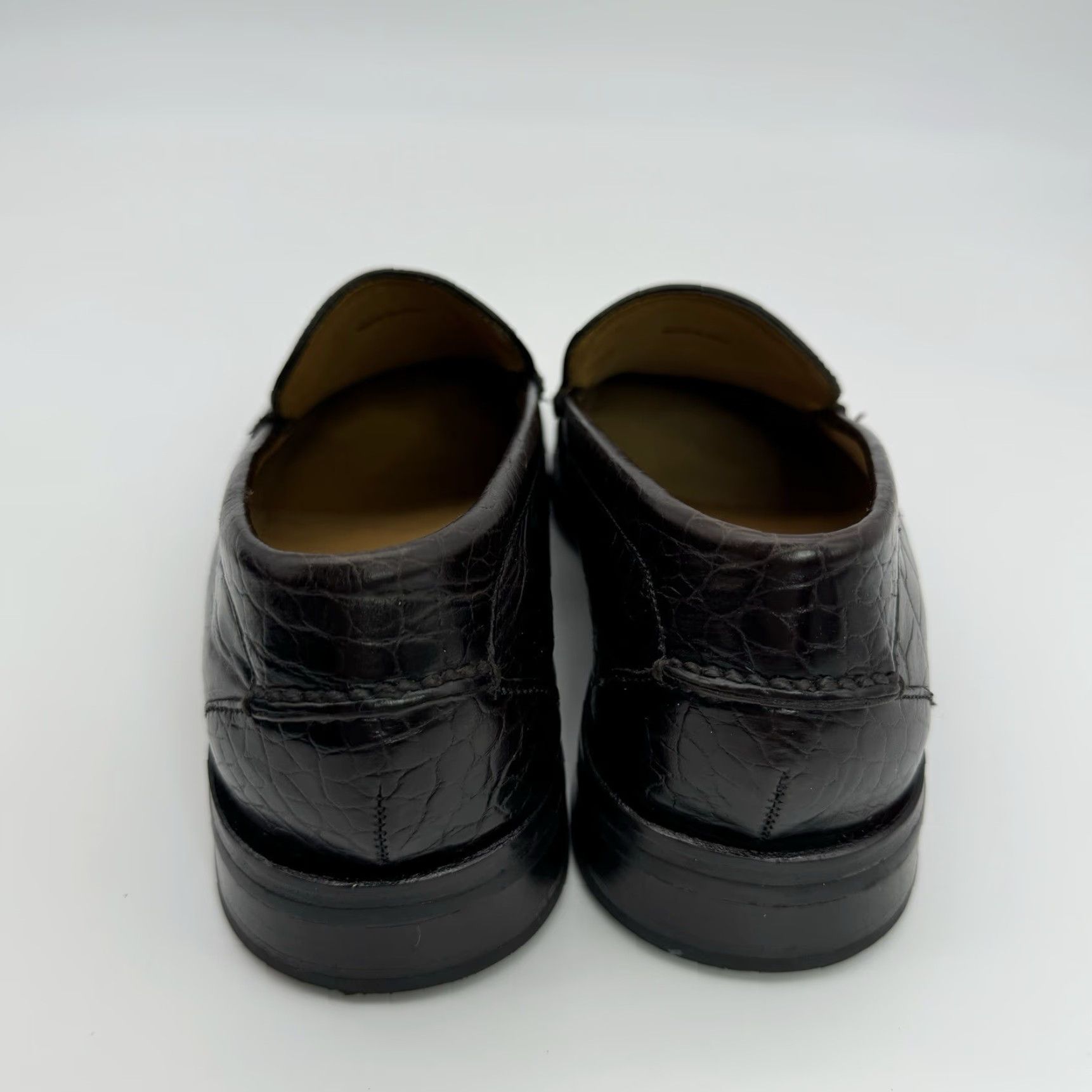 Cole Haan VINTAGE Cole Haan Adrien Men's Crocodile Leather Loafers Dark Brown Size 8 Slip-On Dress Shoes Size US 8 / EU 41 - 7 Thumbnail
