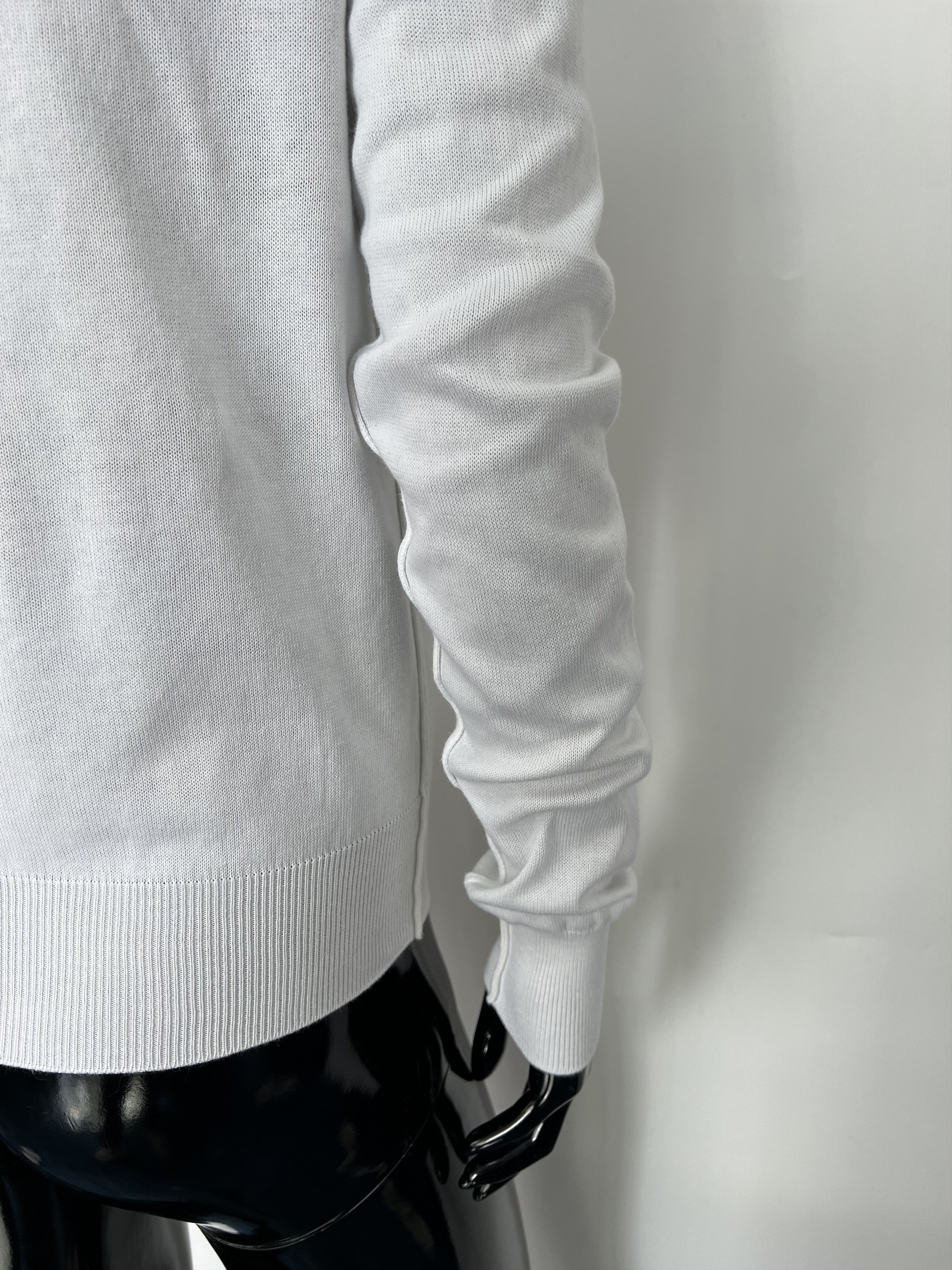 Dolce & Gabbana Dolce & Gabbana White Cotton Long Sleeve V-Neck Cardigan Size M / US 6-8 / IT 42-44 - 14 Thumbnail