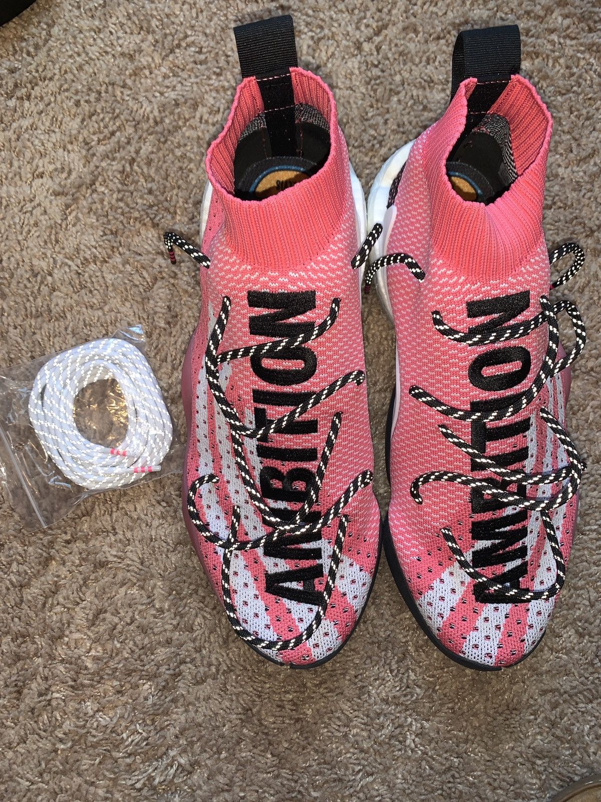 Adidas × Pharrell Adidas Crazy BYW LVL X - Pharrell Ambition Pink Size US 11 / EU 44 - 5 Thumbnail