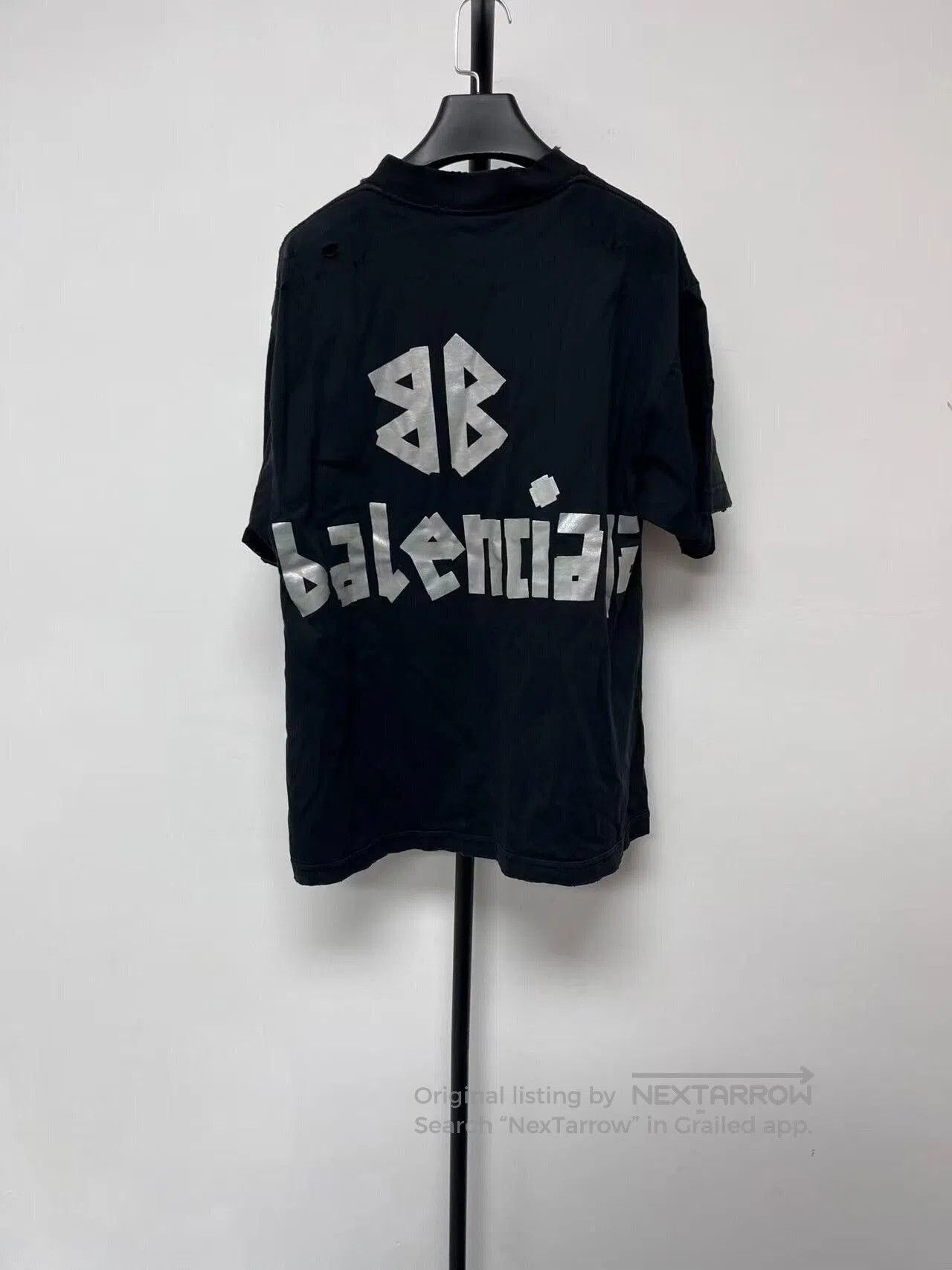 Balenciaga New Tape Print Short Sleeve T.
