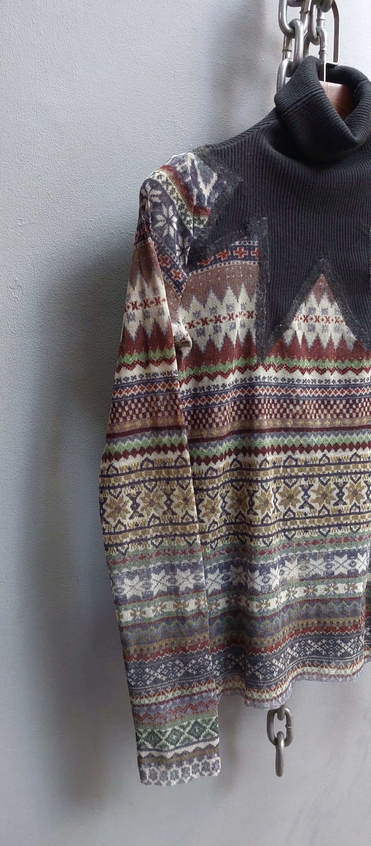 Jean Paul Gaultier Jean Paul Gaultier Tribal Print Mesh Top and Skirt Set Size XL / US 12-14 / IT 48-50 - 8 Thumbnail