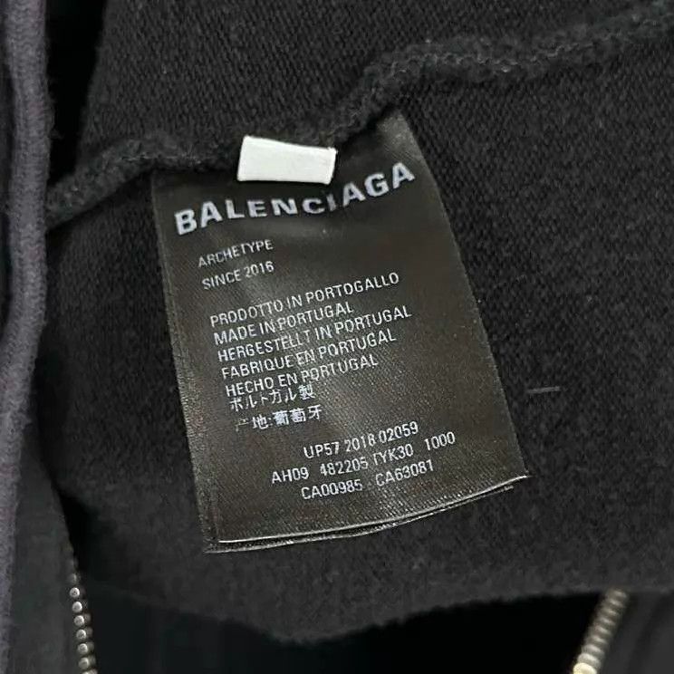 Balenciaga Balenciaga Black Small Logo Zipper Hoodie M Size US M / EU 48-50 / 2 - 4 Thumbnail