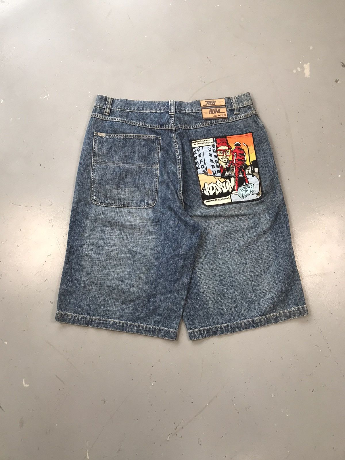Redrum Dogpound × Southpole × Vintage Vintage red rum bluza HipHop denim jort Size US 40 / EU 56 - 1 Thumbnail
