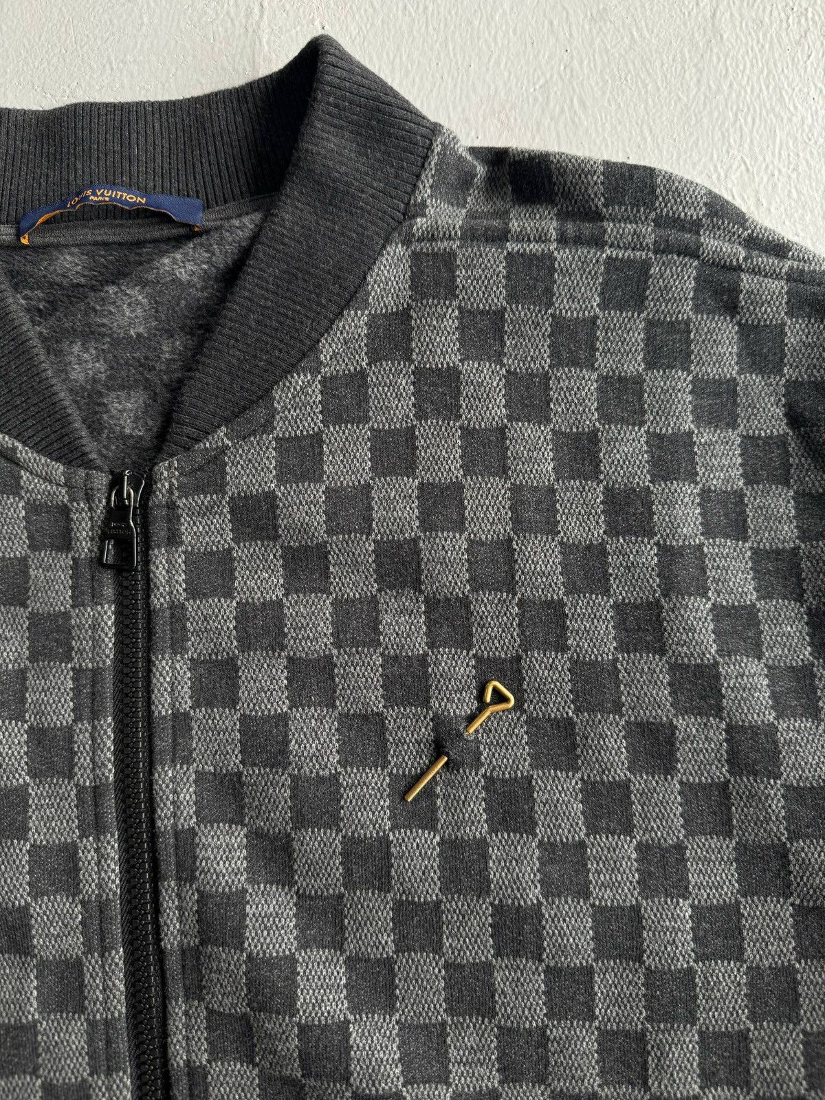 Louis Vuitton Damier Jacquard - Zip Through Bomber Jacket Size US XXL / EU 58 / 5 - 5 Thumbnail
